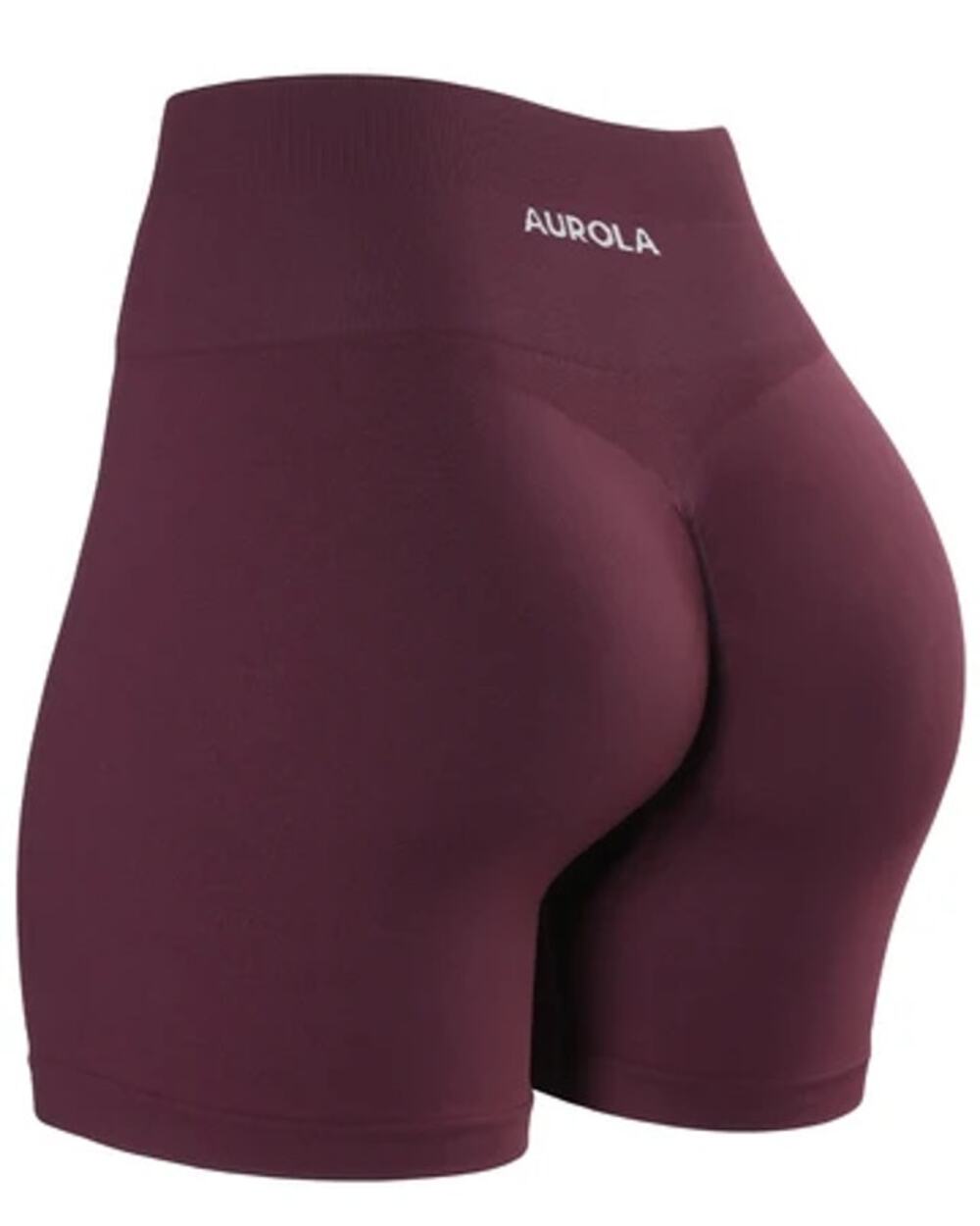 AUROLA Fig Purple Dream Seamless High Rise Scrunch Workout Gym Shorts Size XS